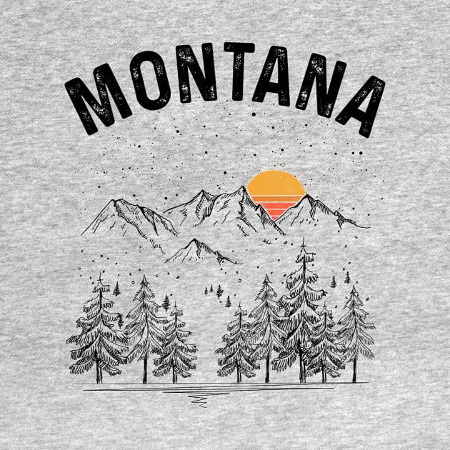 Montana State Vintage Retro by DanYoungOfficial